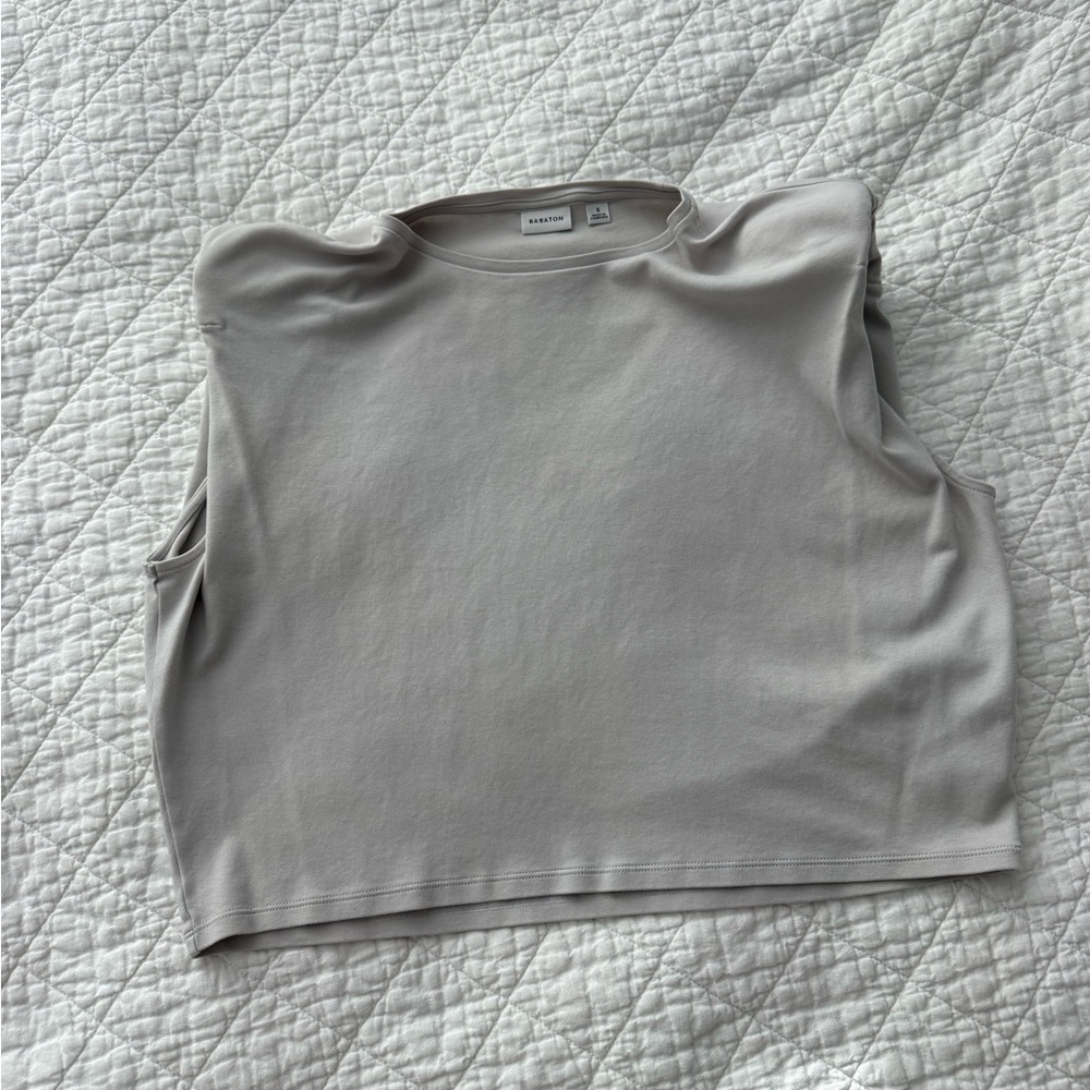 Babaton Light Gray Short Sleeve Tee - Picture 2 of 8